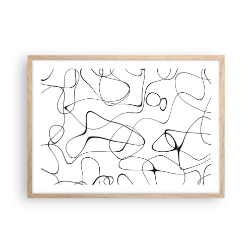 Een poster in een licht eiken lijst - Levenspaden, wisselvalligheden - 70x50 cm