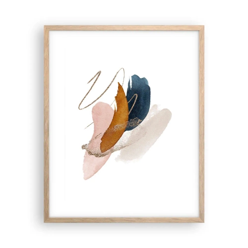 Een poster in een licht eiken lijst - Gevleugelde compositie - 40x50 cm