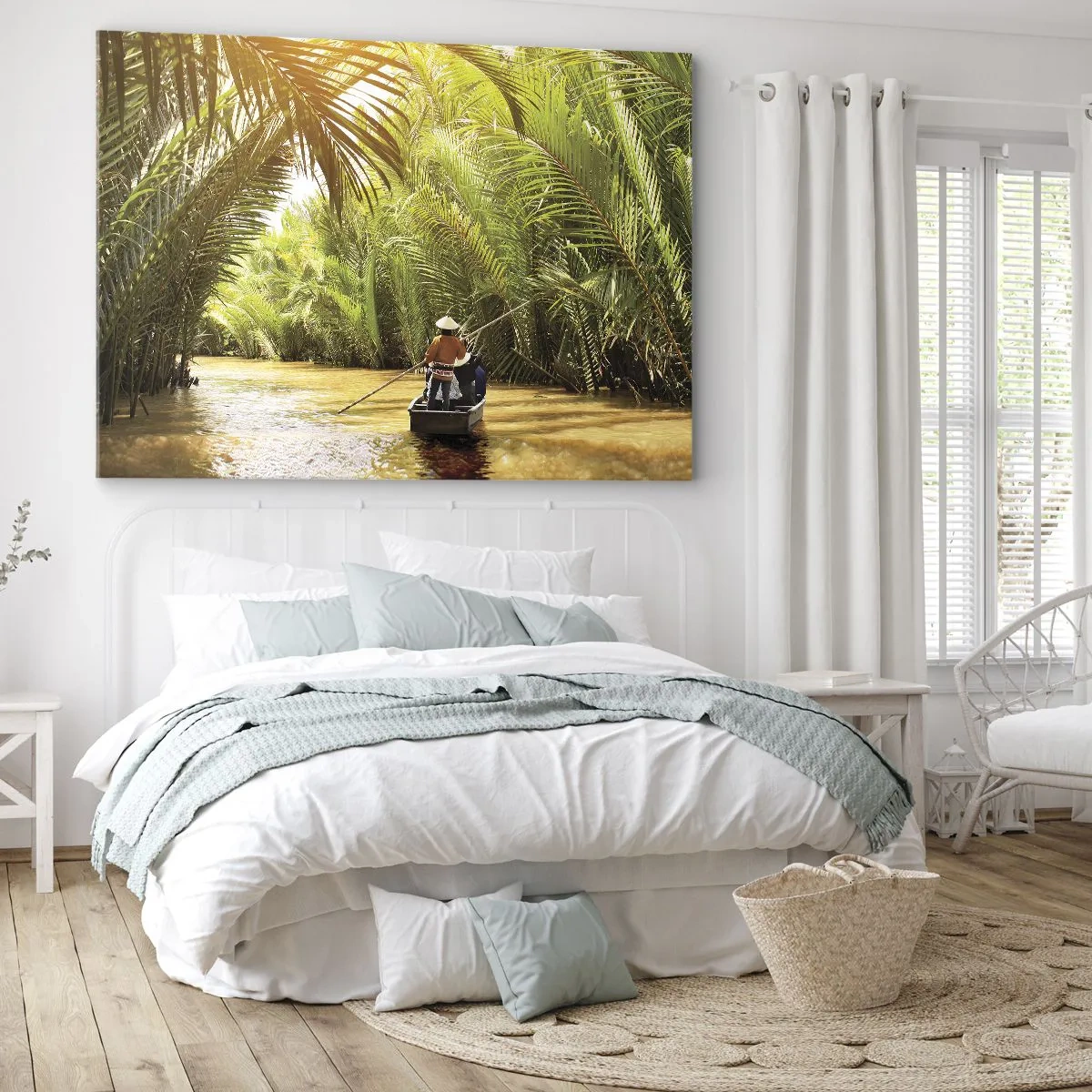 Schilderen op canvas - Een palmravijn langs - 120x80 cm