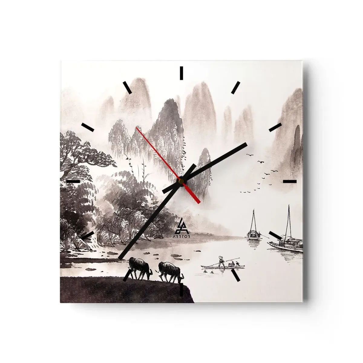 Wandklok - Klok - Het exotische alledaagse leven van het Oosten - 40x40 cm