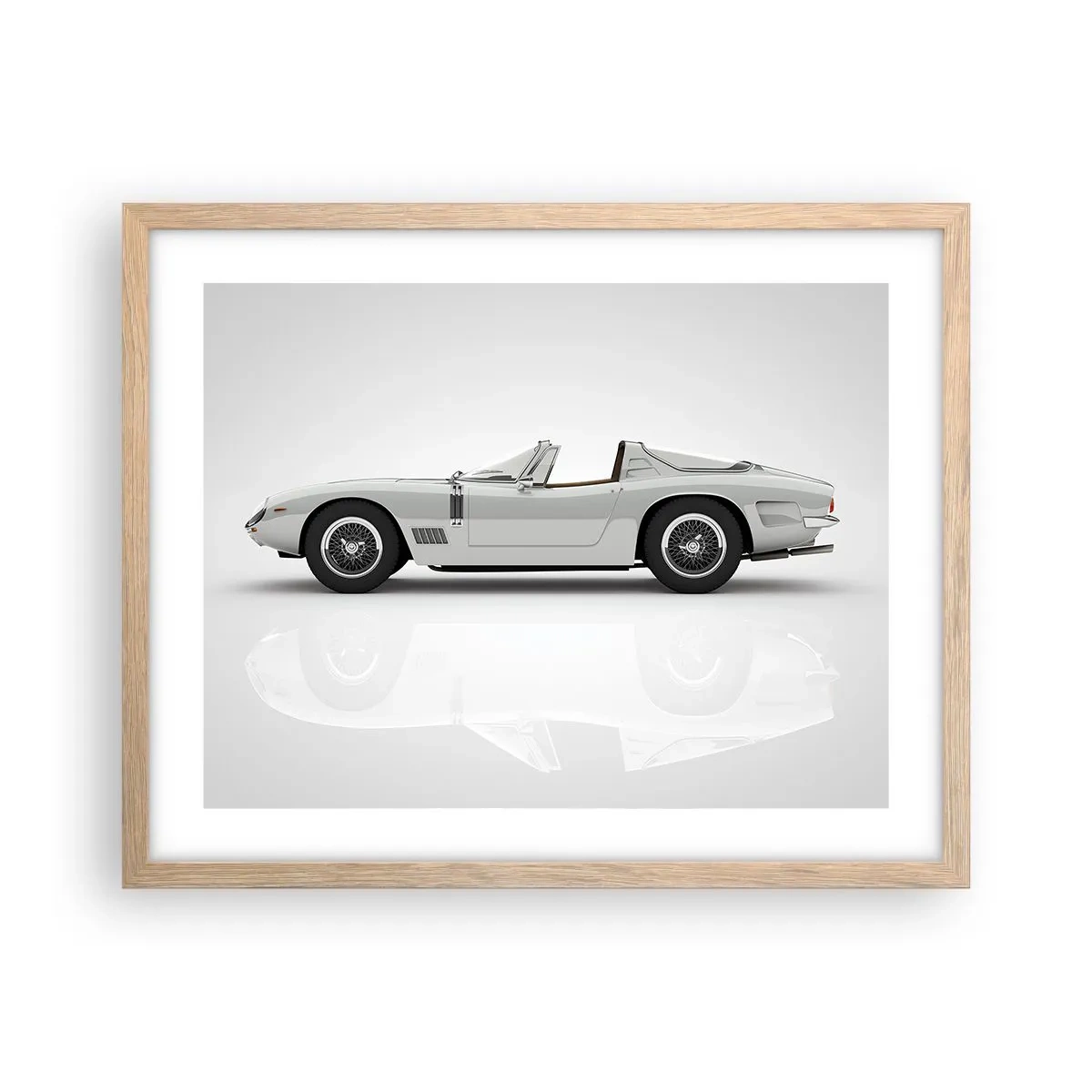 Een poster in een licht eiken lijst - Belofte van plezier - 50x40 cm