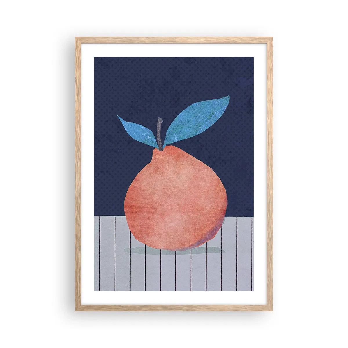 Een poster in een licht eiken lijst - Convexiteit en vlak - 50x70 cm