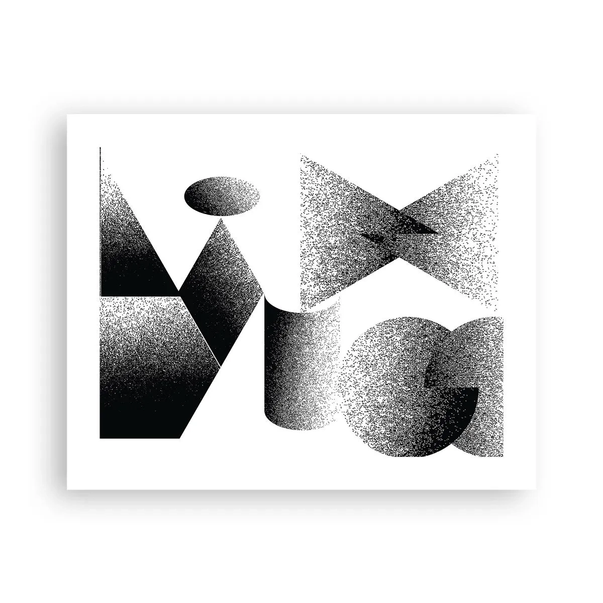 Poster - Hoeken en ovalen - 50x40 cm