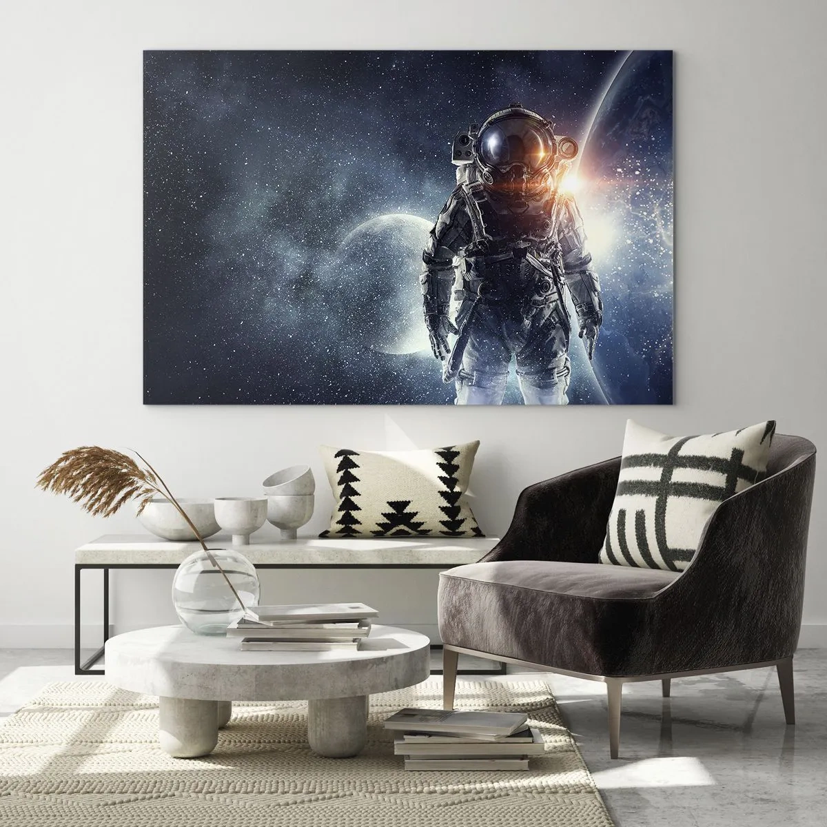 Schilderen op glas - Ruimte avontuur - 100x70 cm