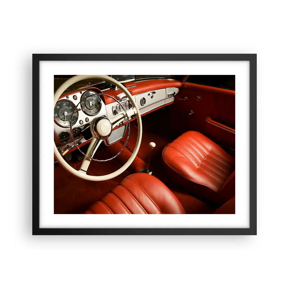 Poster in een zwarte lijst - Vintage luxe - 50x40 cm
