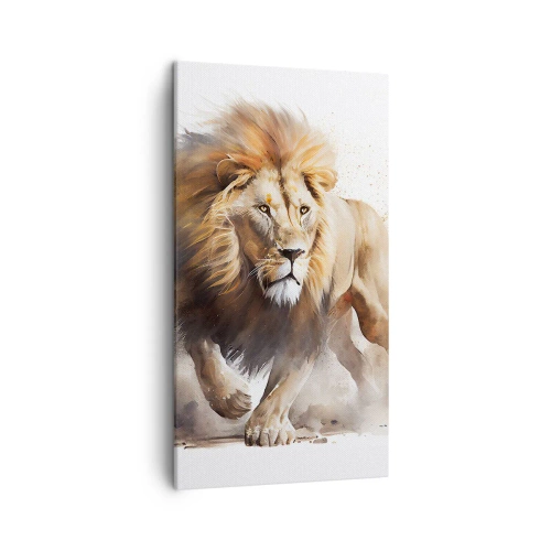Schilderen op canvas - De koning vertrekt - 45x80 cm