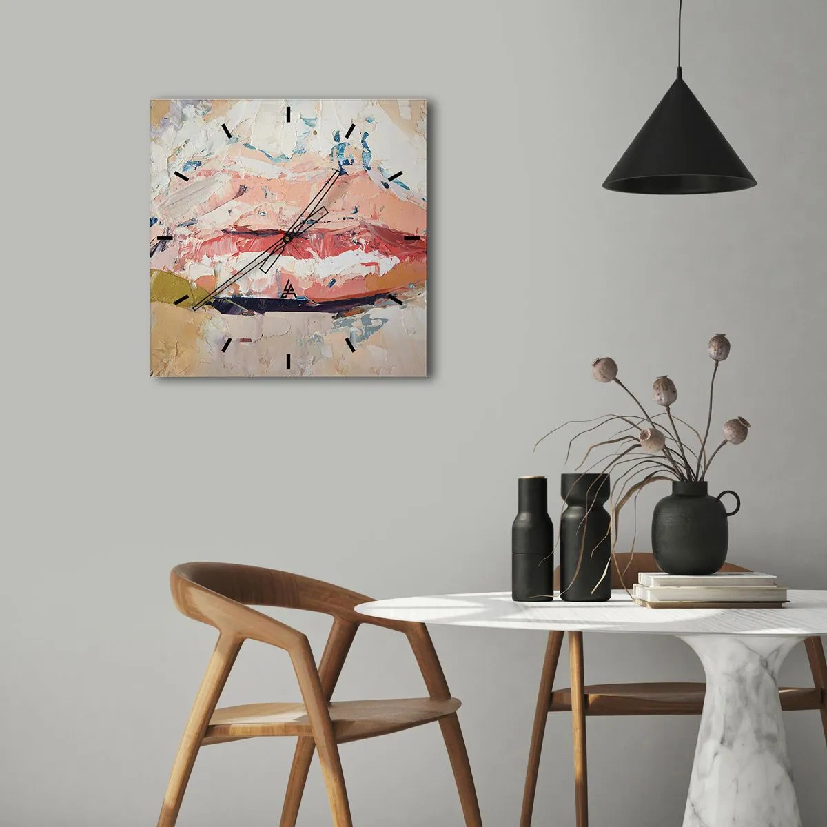 Wandklok - Klok - Het wekt de zintuigen - 40x40 cm