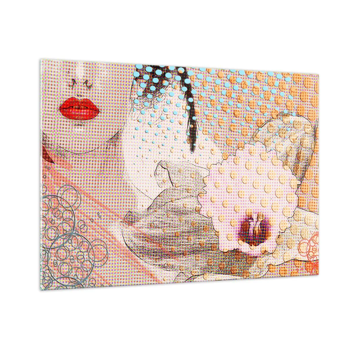 Schilderen op glas - Stripboek heroïne - 100x70 cm