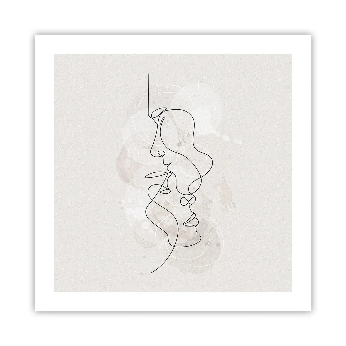 Poster - Verstrikt in een omhelzing - 50x50 cm