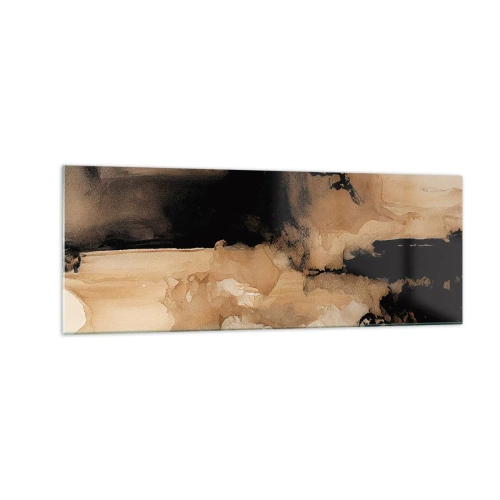 Schilderen op glas - Intrigerende abstractie - 140x50 cm