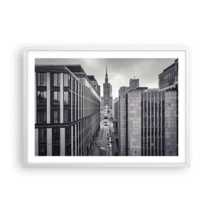 Poster in een witte lijst - Warschau vallei - 70x50 cm