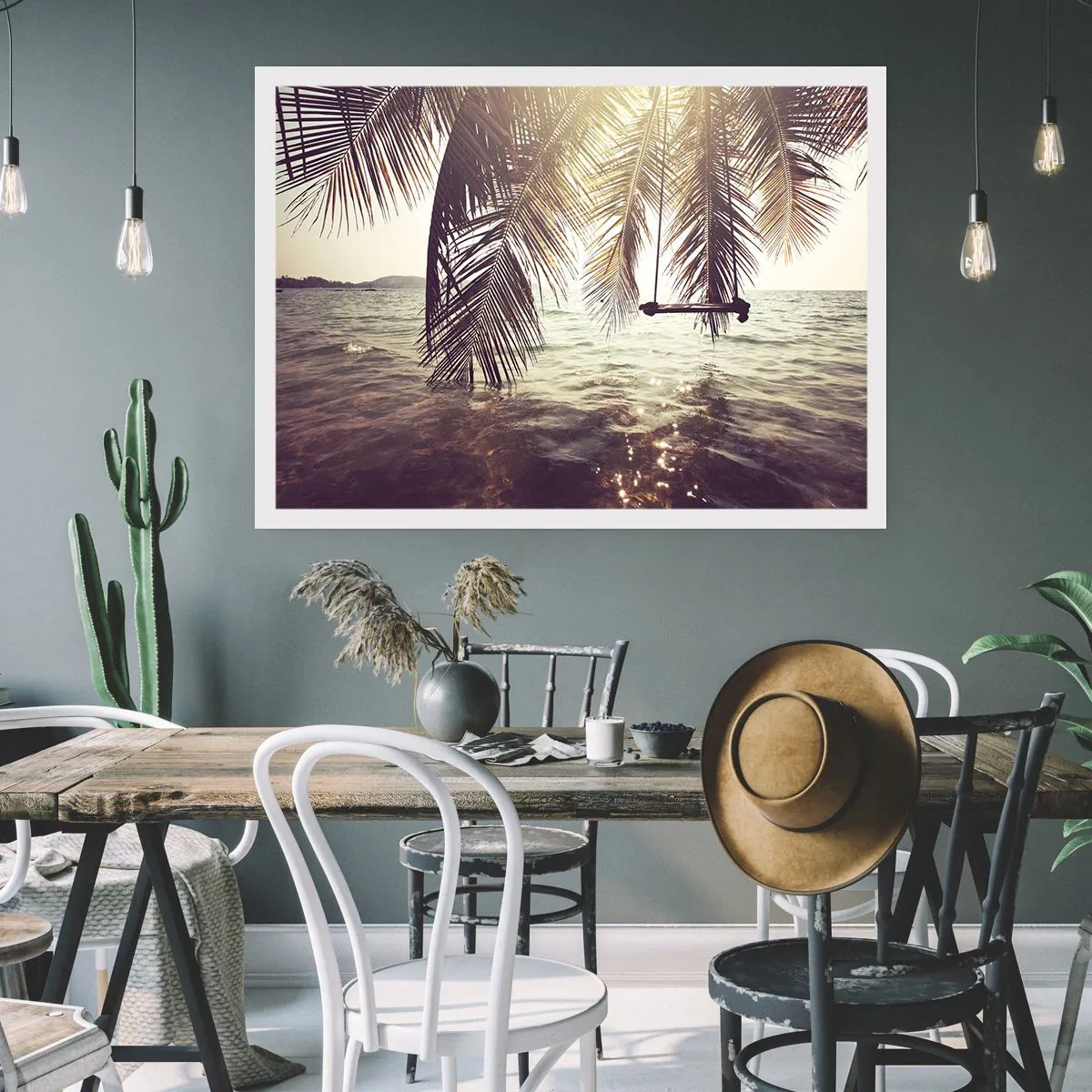 Poster - Je kunt naar believen in de wolken slingeren - 100x70 cm