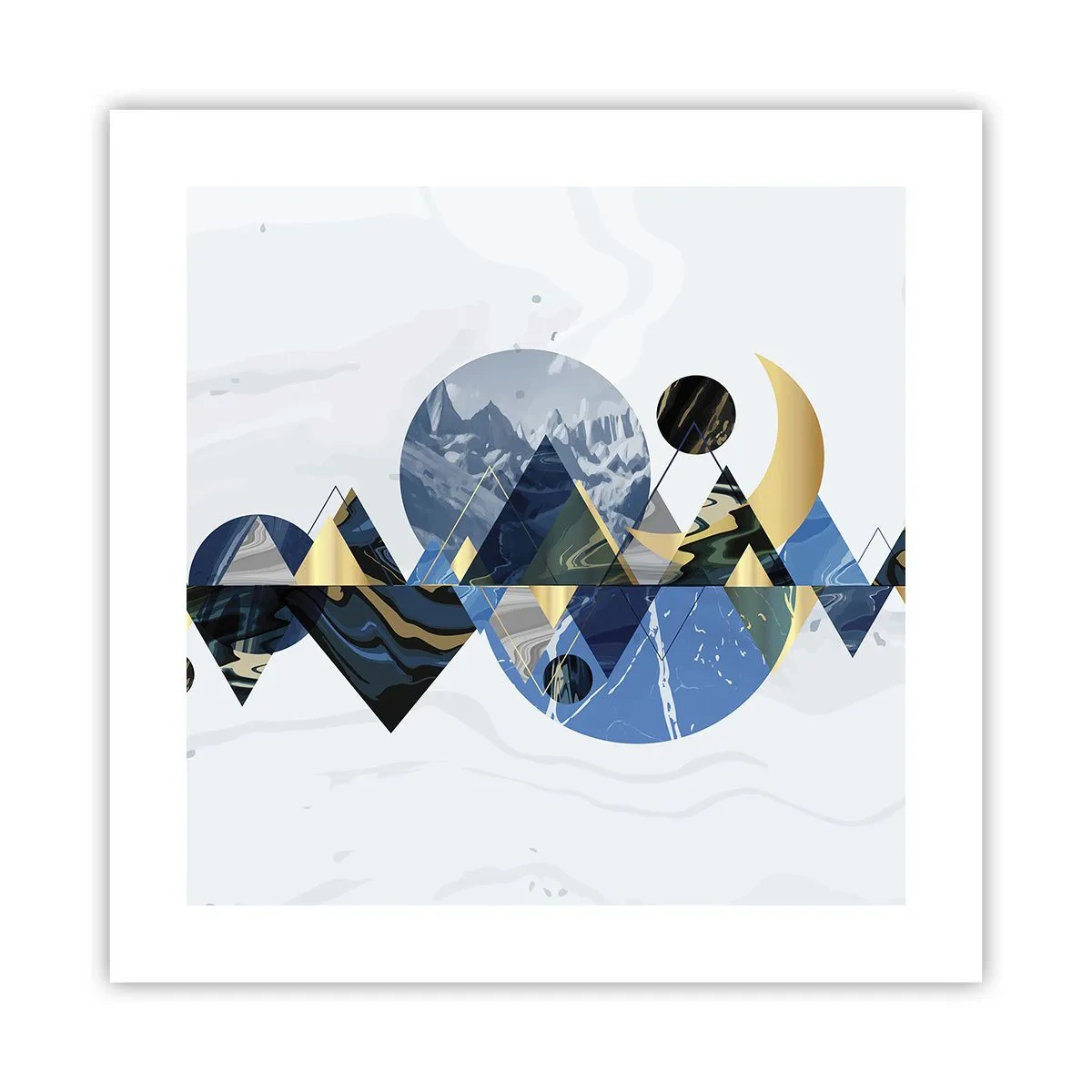Poster - Geometrisch landschap - 40x40 cm