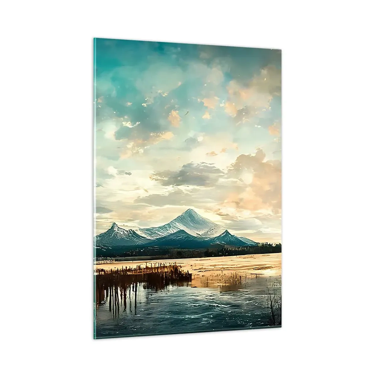 Schilderen op glas - Onder bescherming van de hemel - 50x70 cm