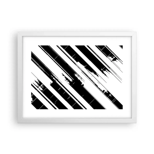 Poster in een witte lijst - Een intense en dynamische compositie - 40x30 cm