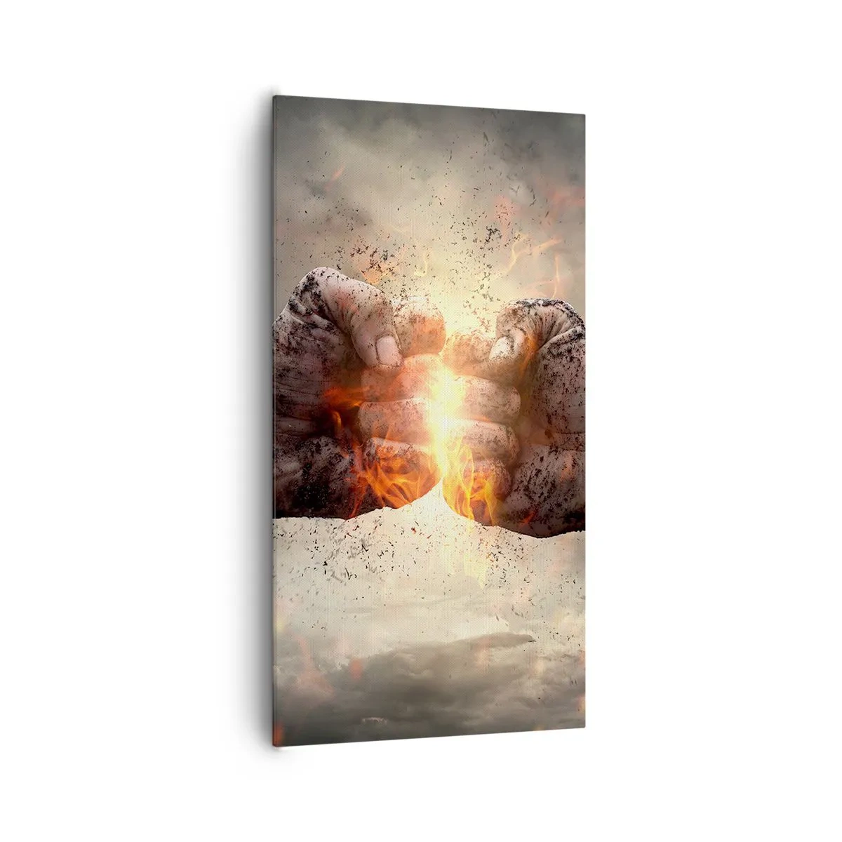 Schilderen op canvas - Sta op voor een gevecht - 65x120 cm