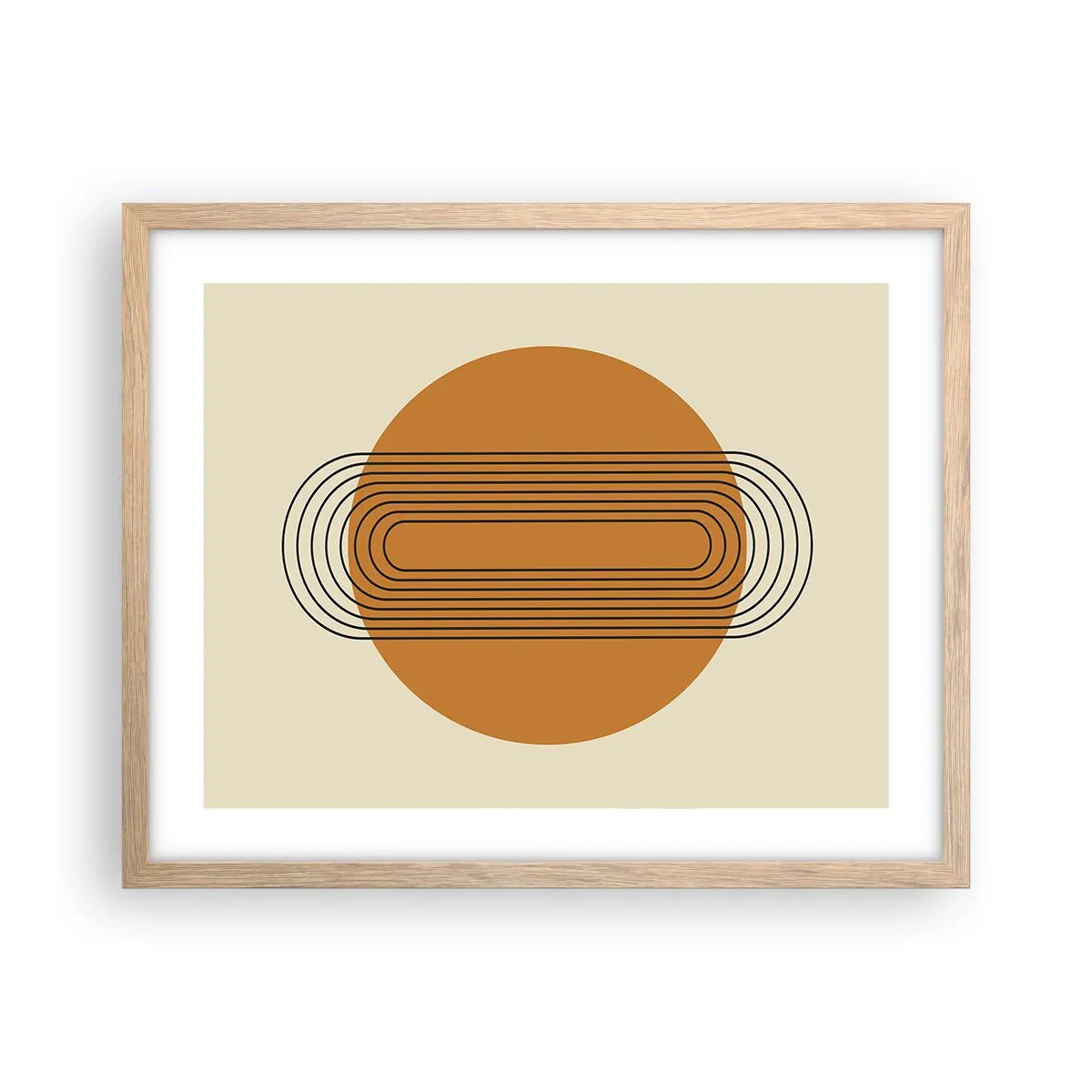 Een poster in een licht eiken lijst - Perfect plan - 50x40 cm