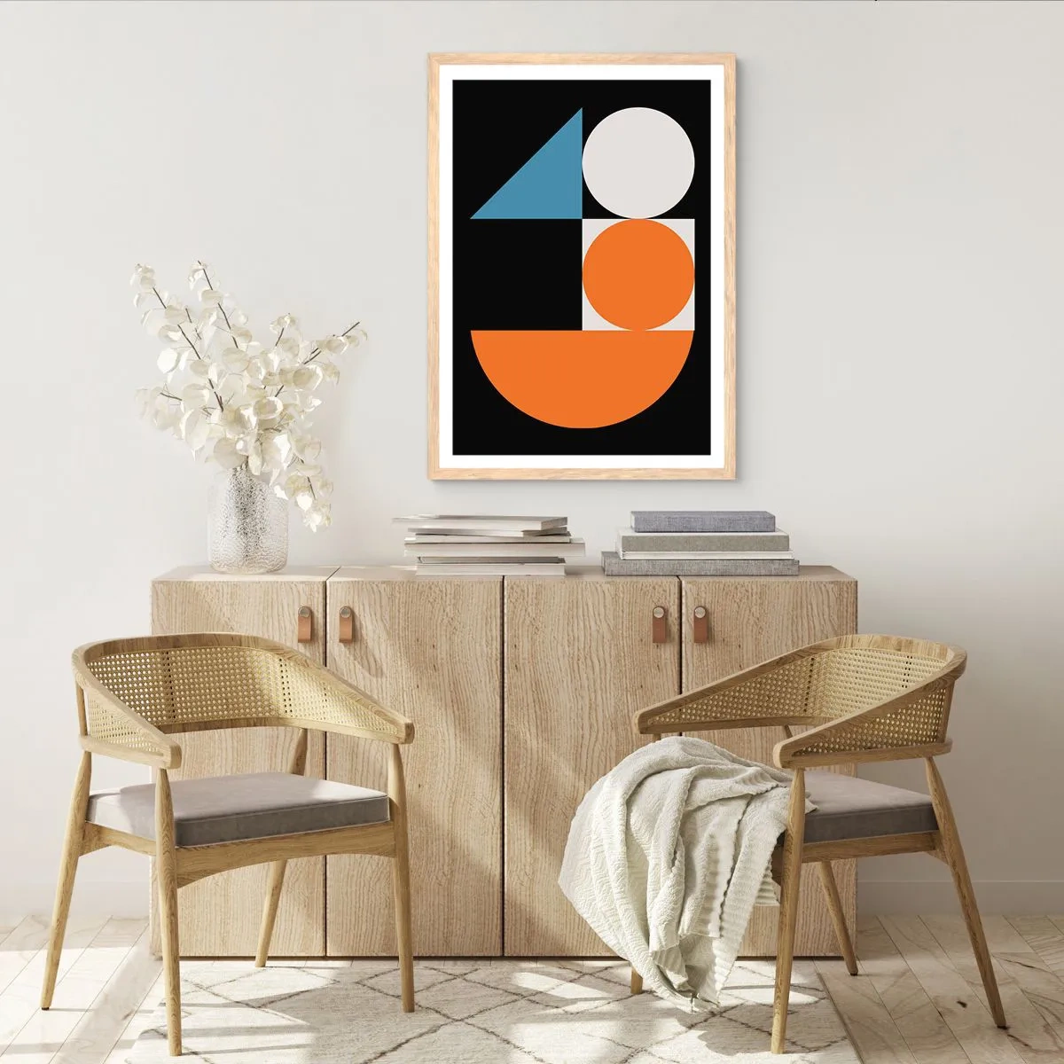 Een poster in een licht eiken lijst - Dacht lay-out - 70x100 cm