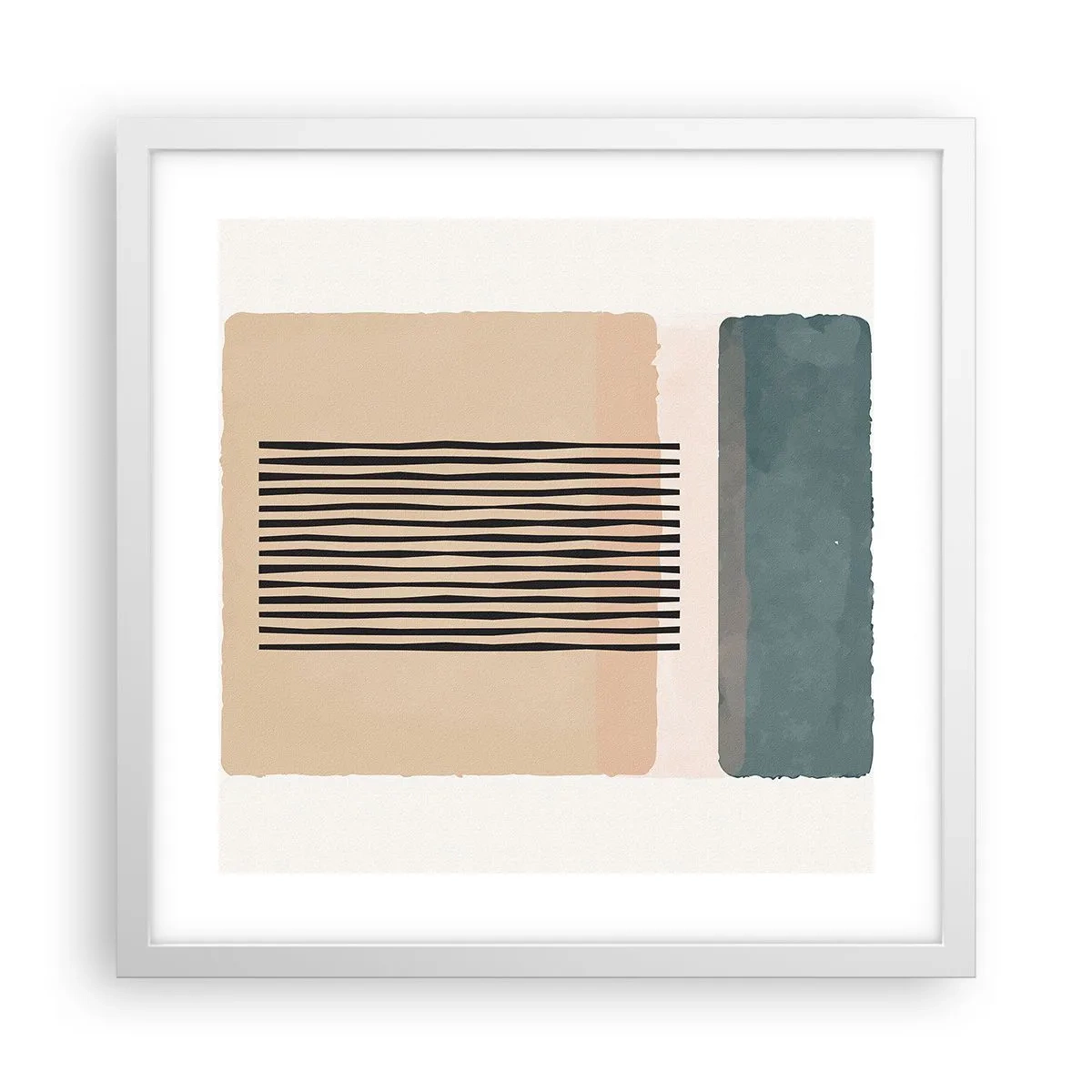 Poster in een witte lijst - Alles is oke - 40x40 cm