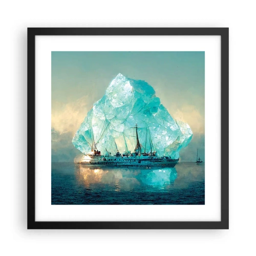 Poster in een zwarte lijst - Arctische diamant - 40x40 cm