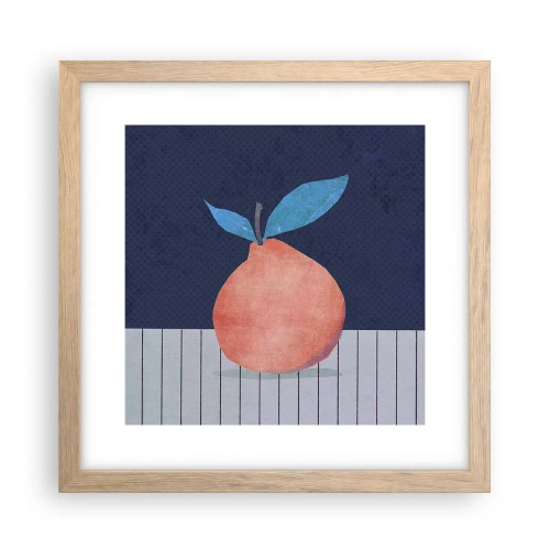 Een poster in een licht eiken lijst - Convexiteit en vlak - 30x30 cm