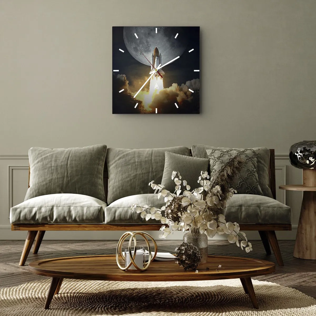 Wandklok - Klok - Het begin van een onaards avontuur - 30x30 cm