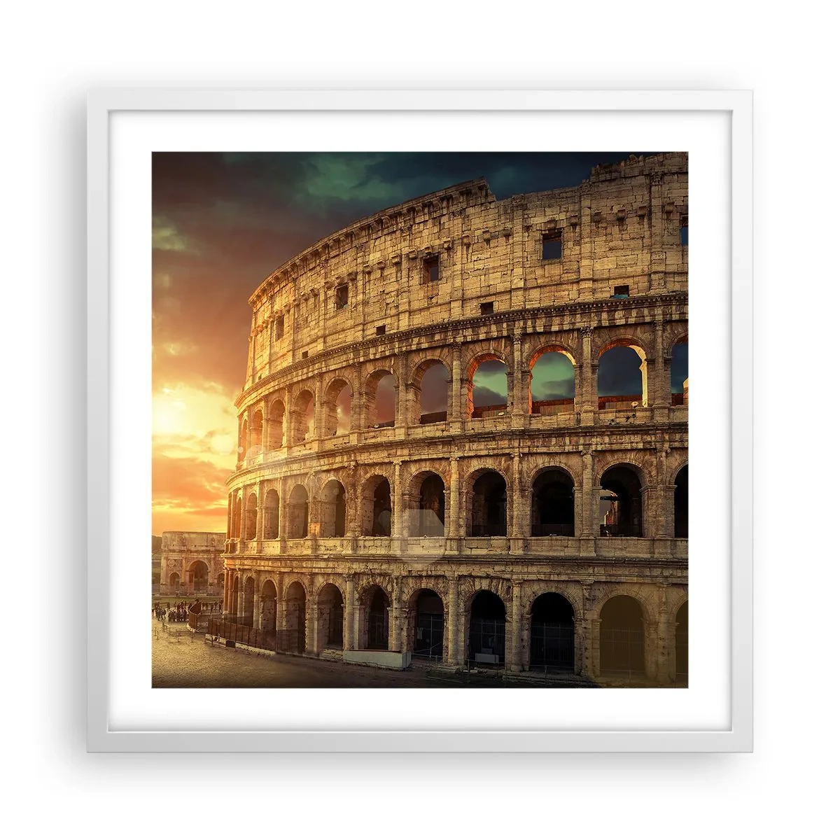 Poster in een witte lijst - Een kolossale indruk - 50x50 cm