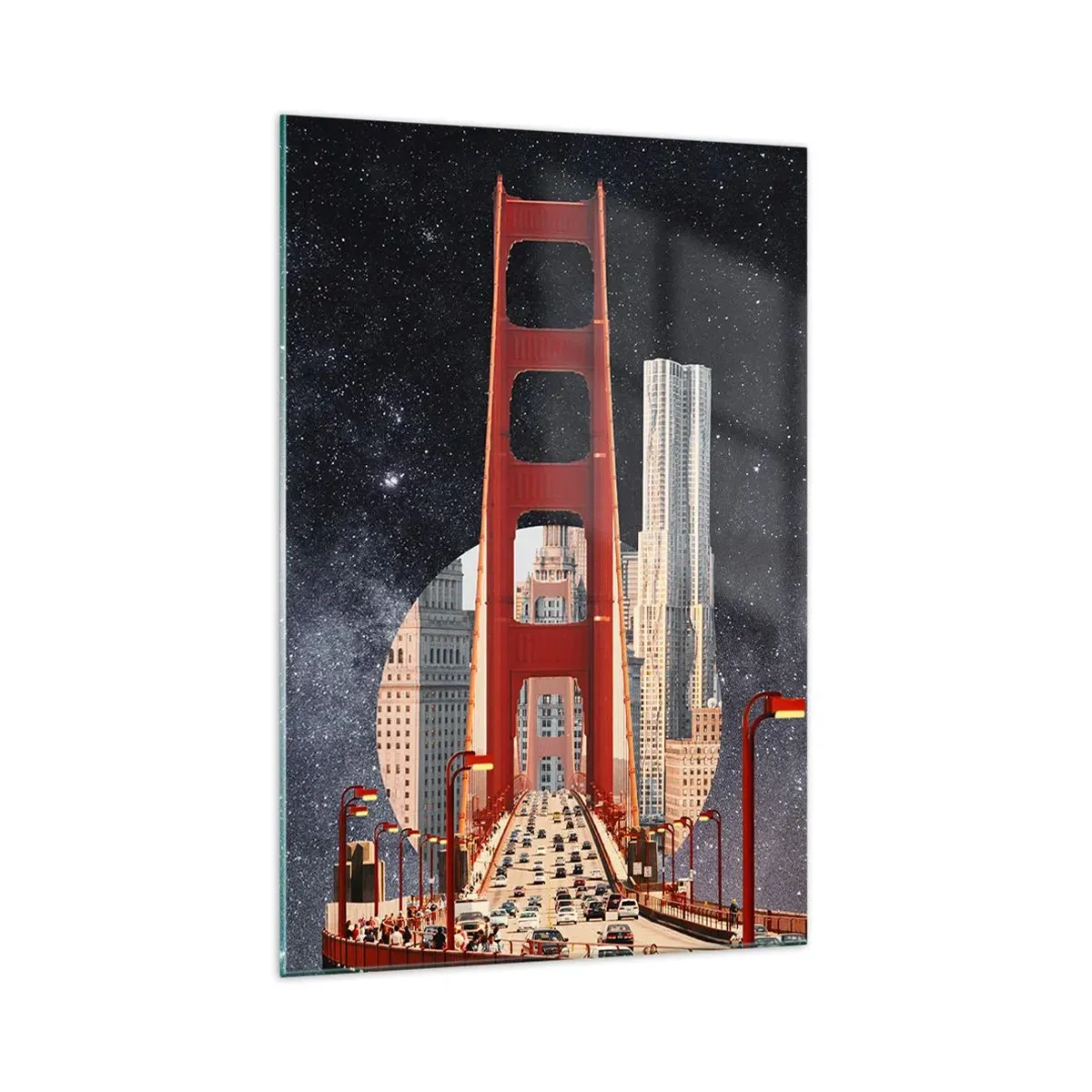 Schilderen op glas - Altijd in het centrum - 70x100 cm