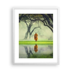 Poster in een witte lijst - Op weg naar verlichting - 40x50 cm