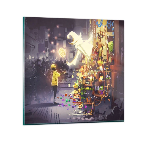 Schilderen op glas - Tovenarij bestaat wel - 50x50 cm