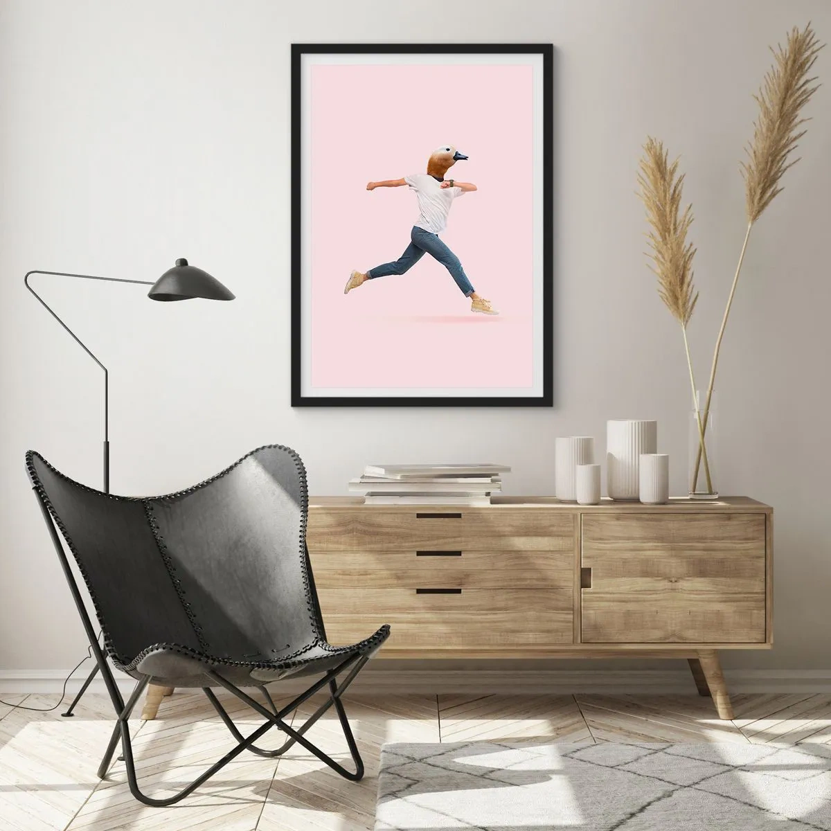 Poster in een zwarte lijst - Een snufje absurditeit - 61x91 cm