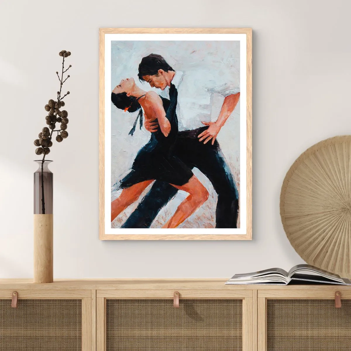 Een poster in een licht eiken lijst - Tango van mijn dromen - 30x40 cm