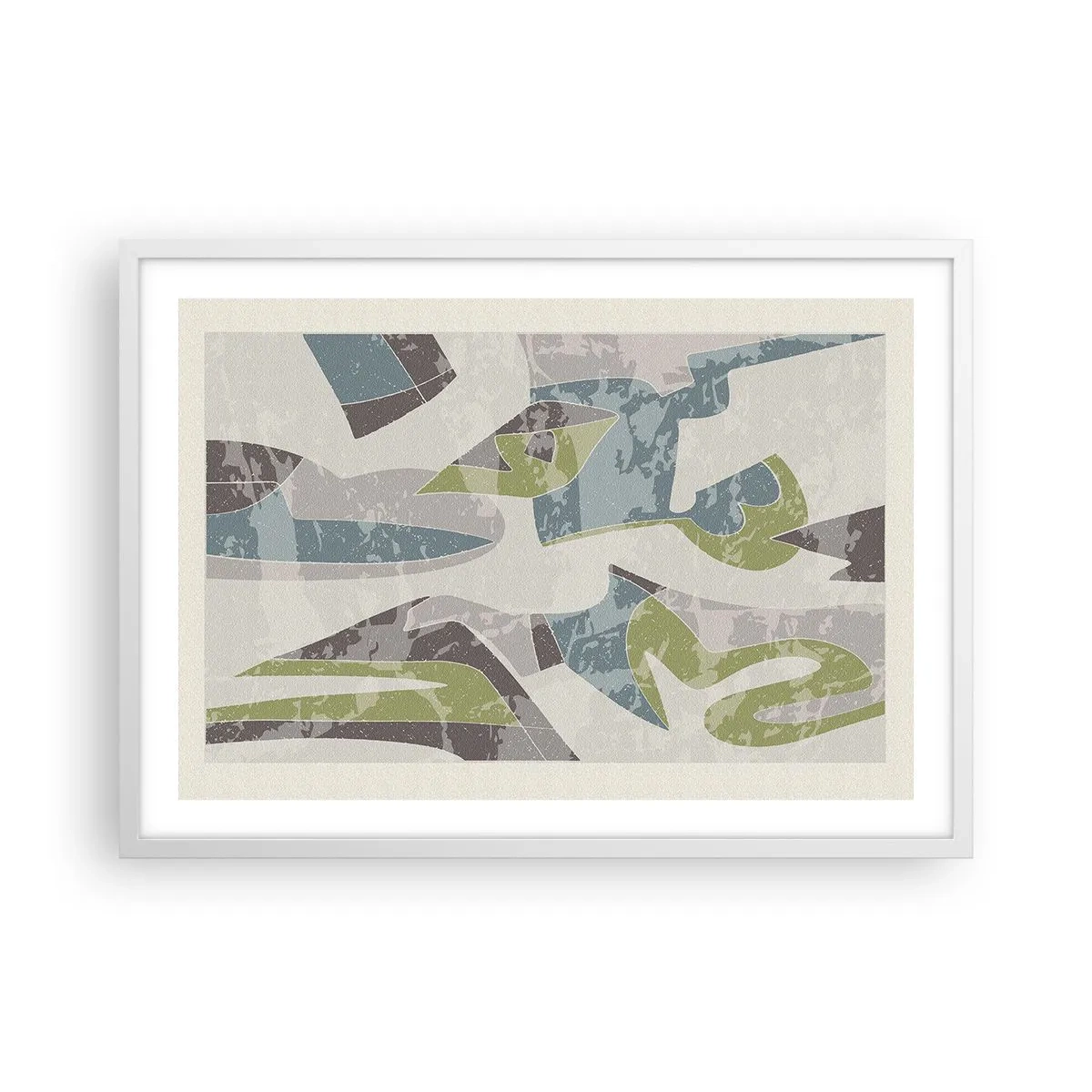 Poster in een witte lijst - Compositie achter het glas - 70x50 cm