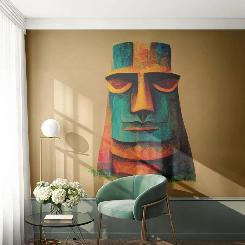 Fotobehang Premium Canvas - Statig, toch lief - Standbeeld, Beeldhouwwerk, Deel - 400x280 cm