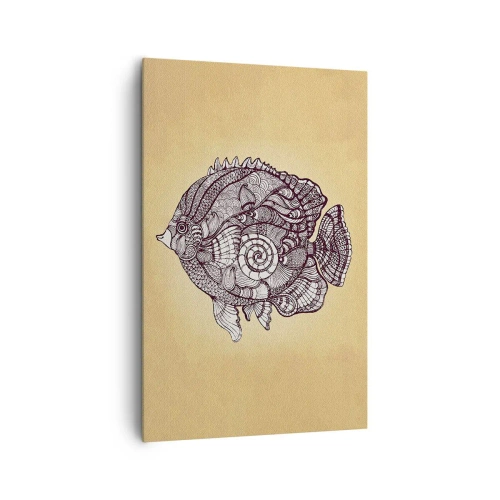 Schilderen op canvas - Uit een oceaan van ornamenten - 80x120 cm