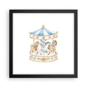 Poster in een zwarte lijst - Zoete jeugd - 30x30 cm