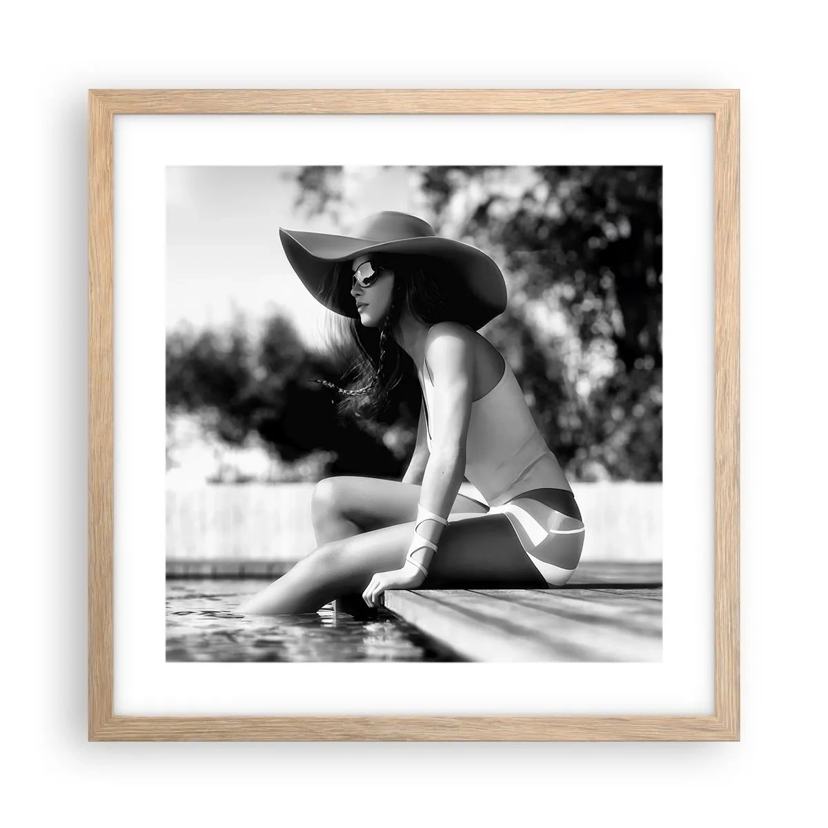 Een poster in een licht eiken lijst - Zomerdroom - 40x40 cm