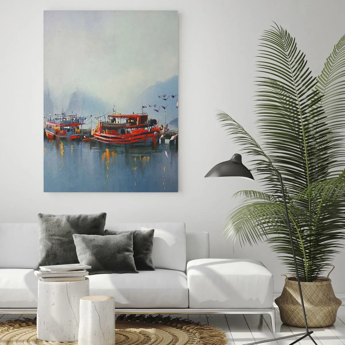 Schilderen op glas - Aan het einde van de wereld - 50x70 cm