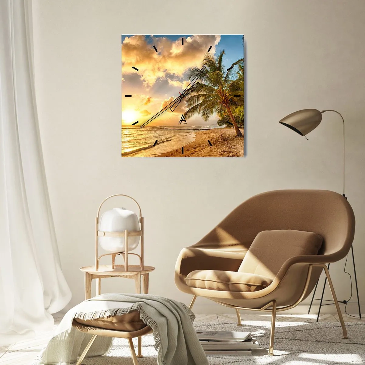 Wandklok - Klok - Eeuwige zomer, altijd vakantie - 30x30 cm