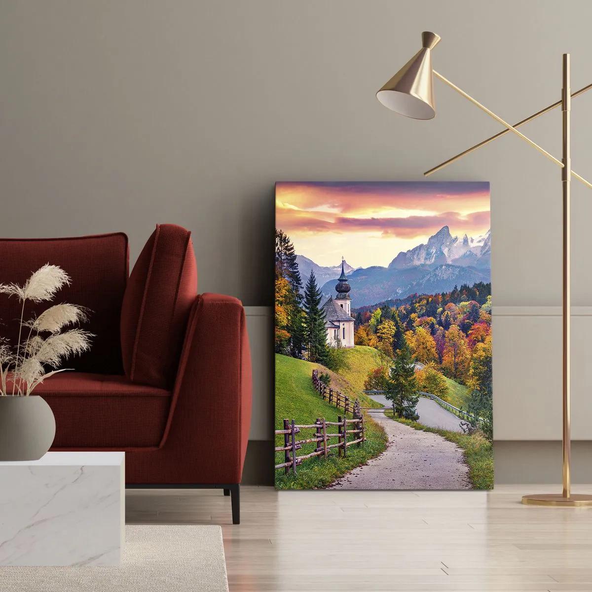 Schilderen op canvas - Landschap zoals geschilderd - 45x80 cm