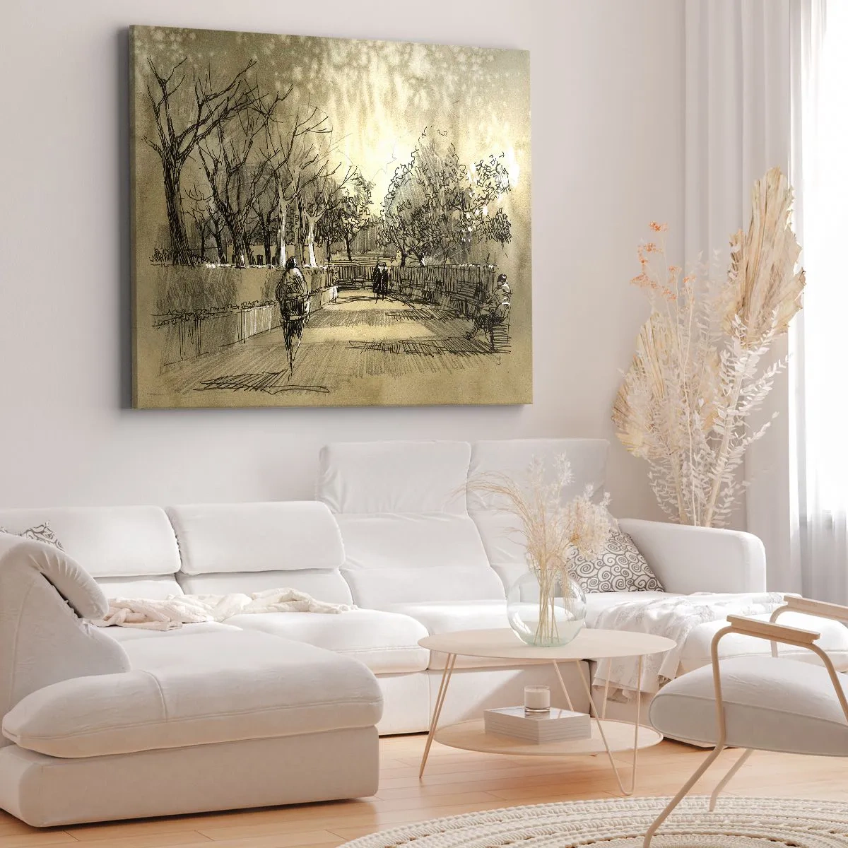 Schilderen op canvas - Een moment gestopt met een veer - 120x80 cm
