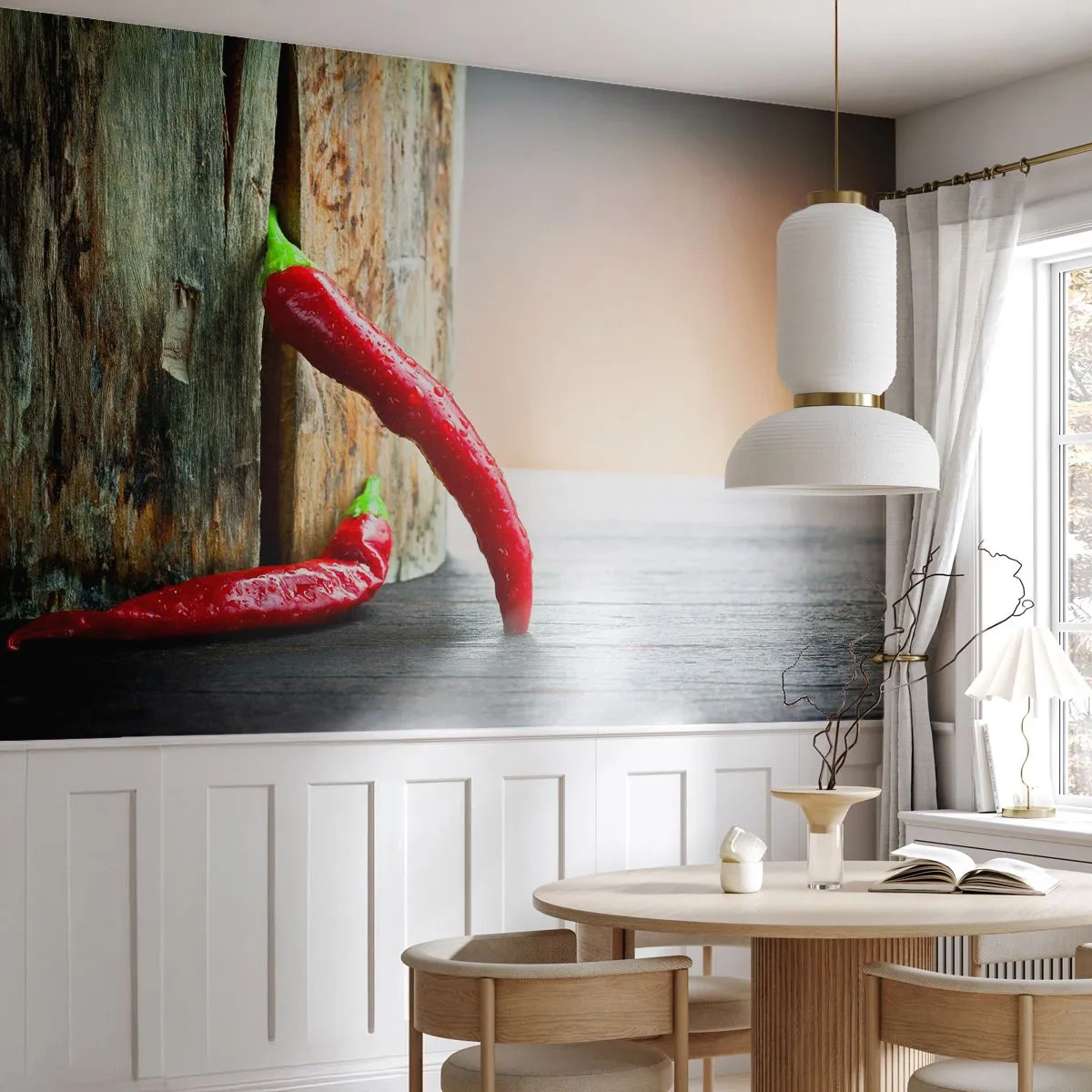 Zelfklevend Fotobehang Deluxe Sticker - Red hot chili peppers - Peper, Chili, Kruiden - 250x175 cm
