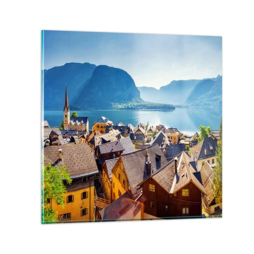 Schilderen op glas - Het kan niet meer schilderachtiger zijn - 50x50 cm