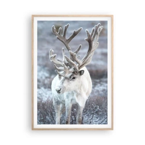 Een poster in een licht eiken lijst - Portret in de zon - 70x100 cm