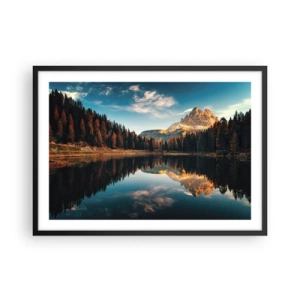 Poster in een zwarte lijst - Dubbel landschap - 70x50 cm