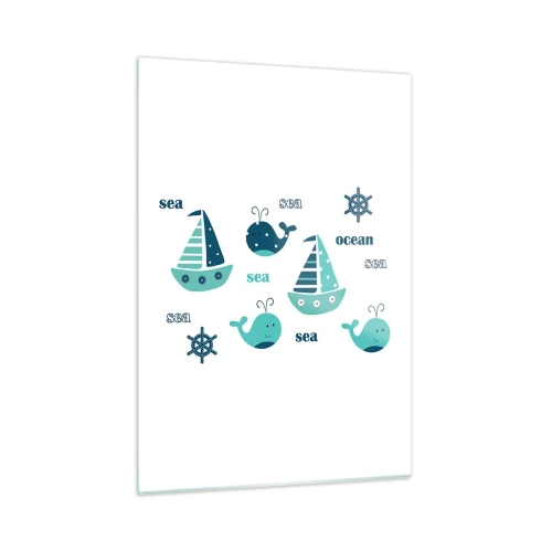 Schilderen op glas - Over de zeeën en oceanen - 50x70 cm