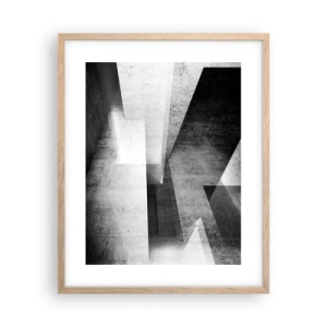 Een poster in een licht eiken lijst - De structuur van de ruimte - 40x50 cm