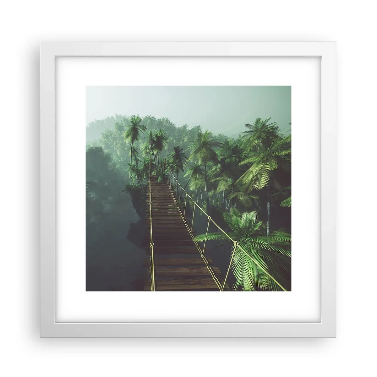 Poster in een witte lijst - Over de branding van groen - 30x30 cm