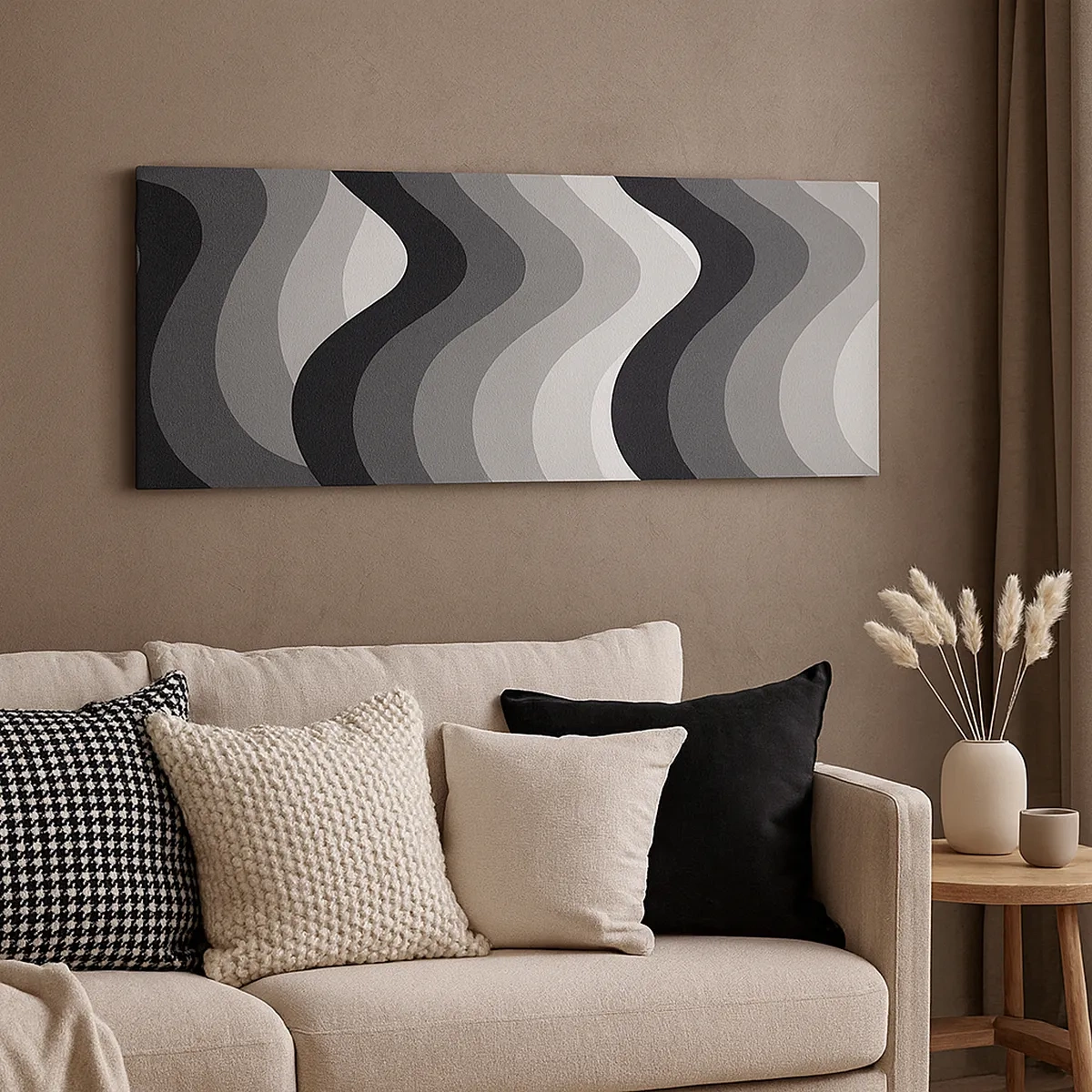 Schilderen op canvas - Golf na golf - 30x30 cm