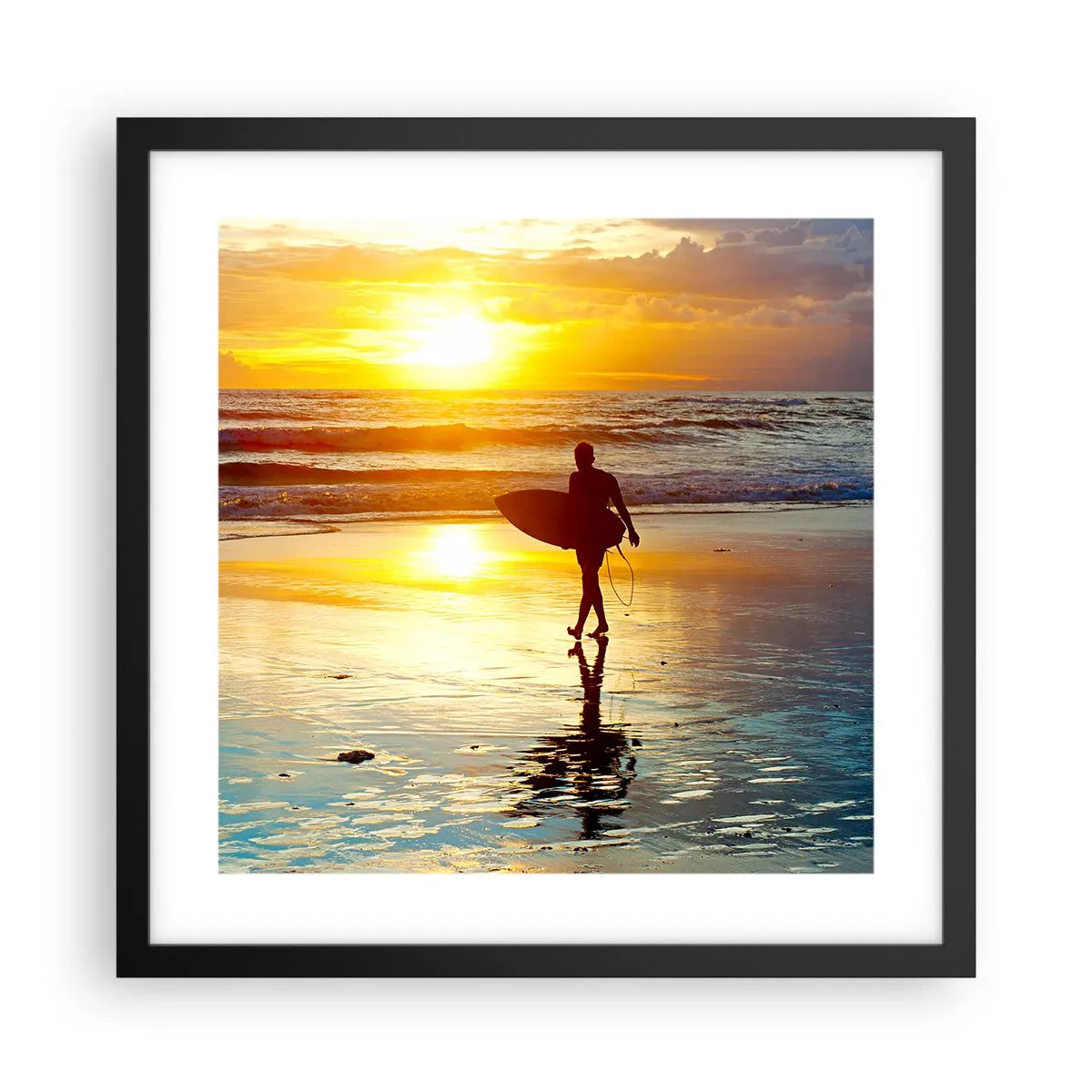 Poster in een zwarte lijst - De terugkeer van de krijger - 40x40 cm